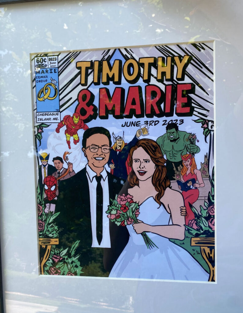 Comic Book Cover Wedding Portrait